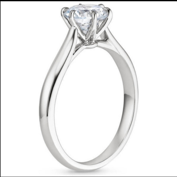 1ct Round Conflict Free Wedding Ring 2-Piece Set - Picture 3 of 17